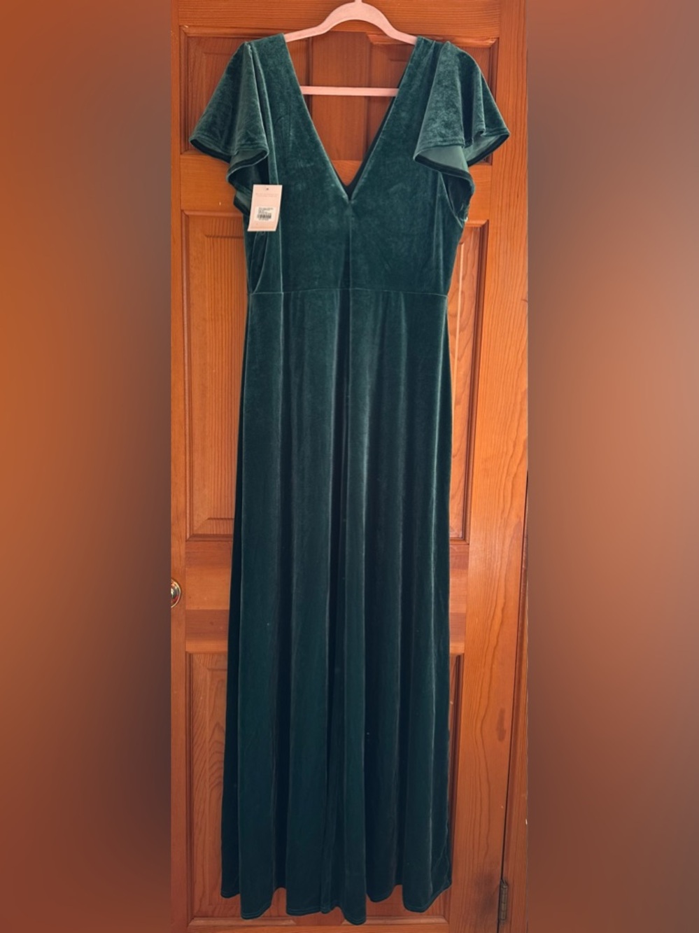 NWT Birdy Grey Hannah Velvet Maxi Dress Emerald Green - Picture 5 of 15